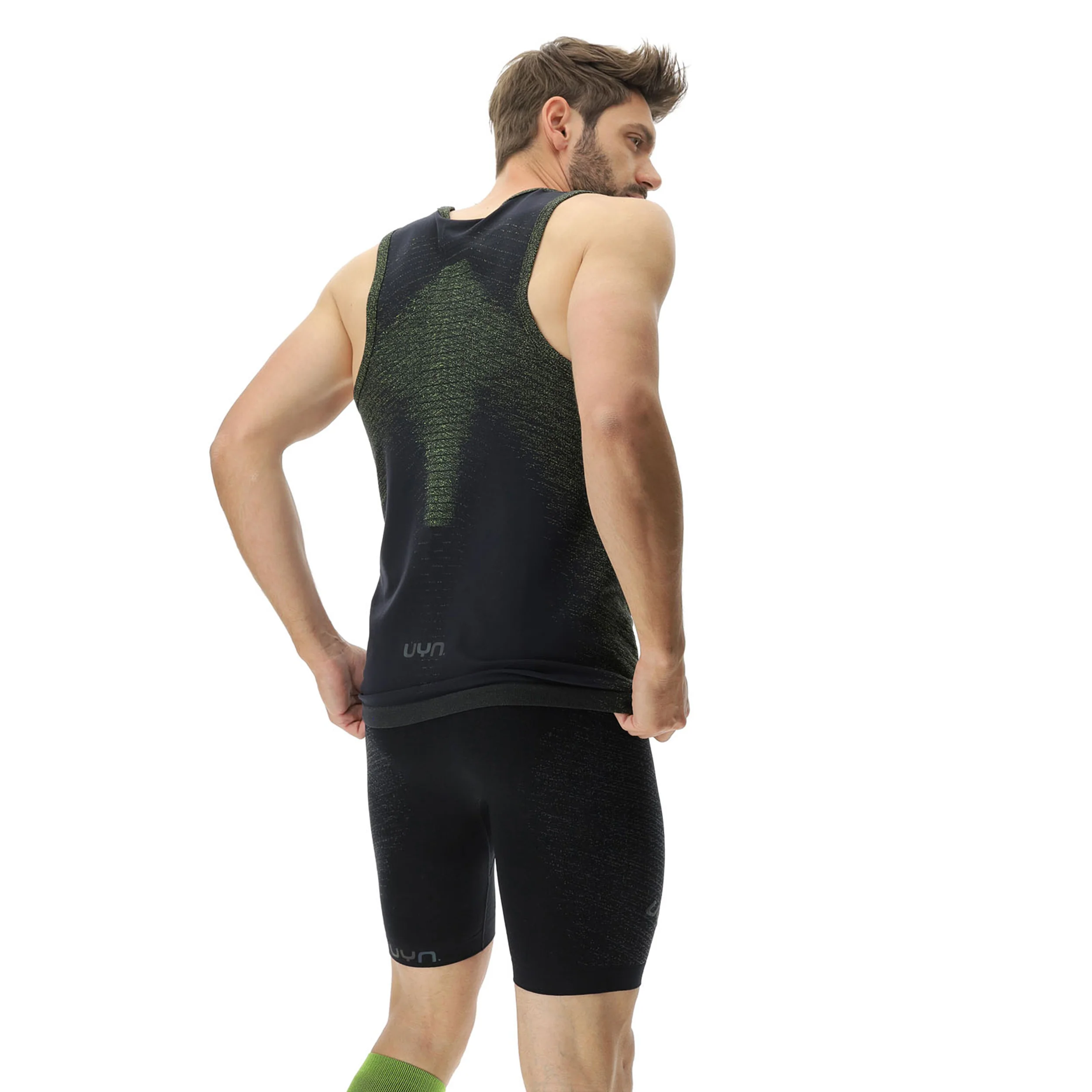 Exceleration OW Sleeveless Lauftop Herren-Schwarz,Grün - Image 6