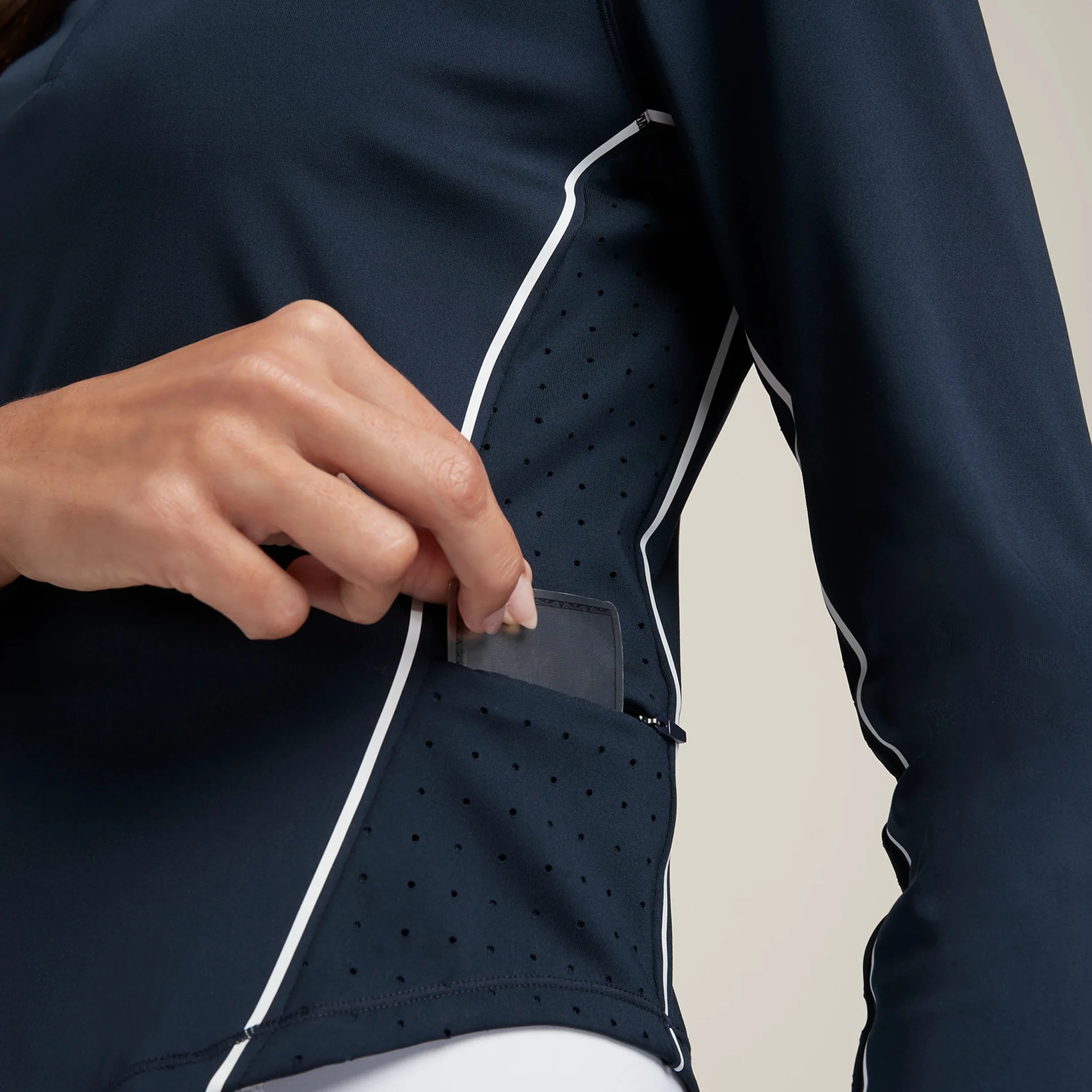 Brentwood Half-Zip Longsleeve Damen-Dunkelblau - Image 4