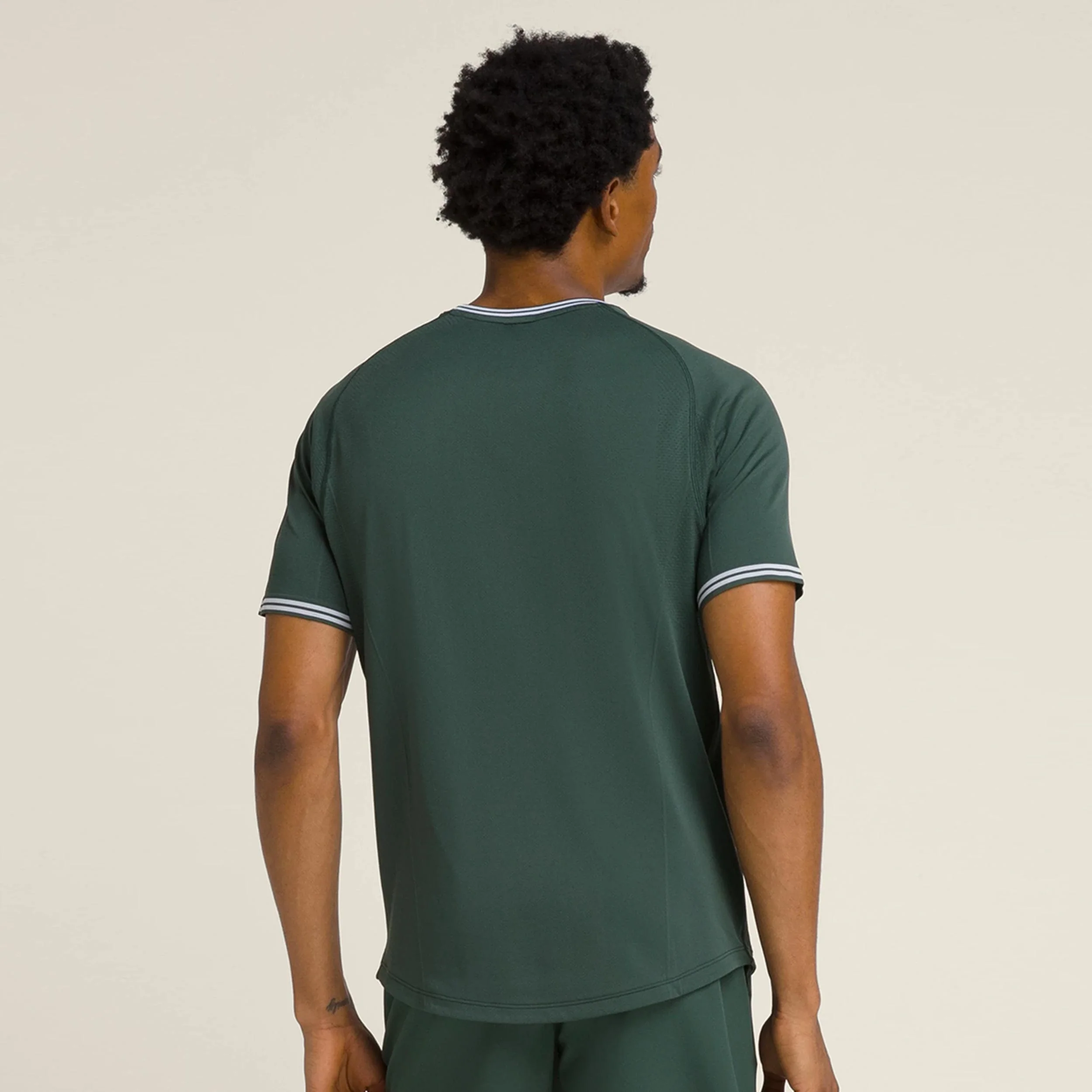 Court Performance Crew T-Shirt Herren-Dunkelgrün - Image 6