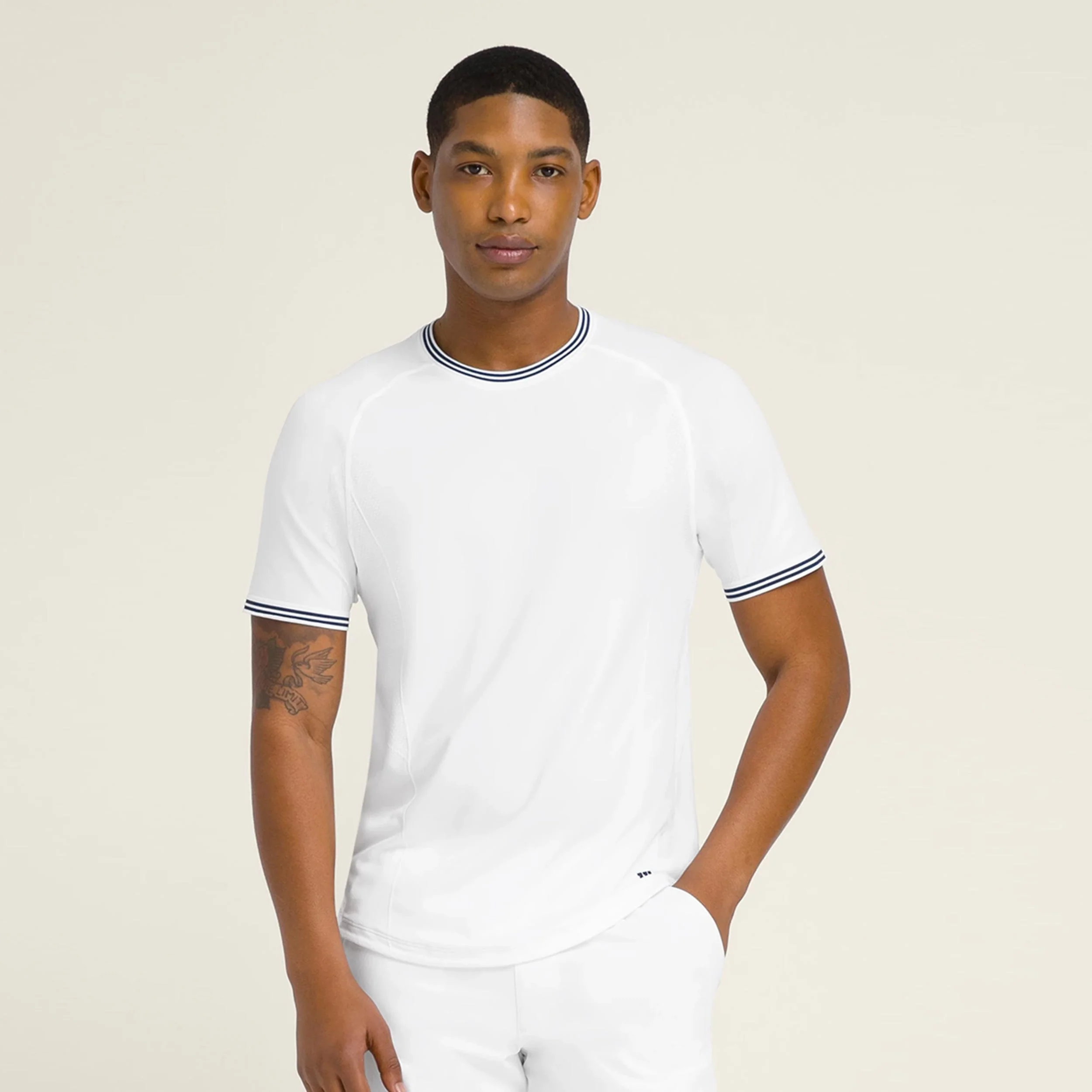 Court Performance Crew T-Shirt Herren-Weiß - Image 5