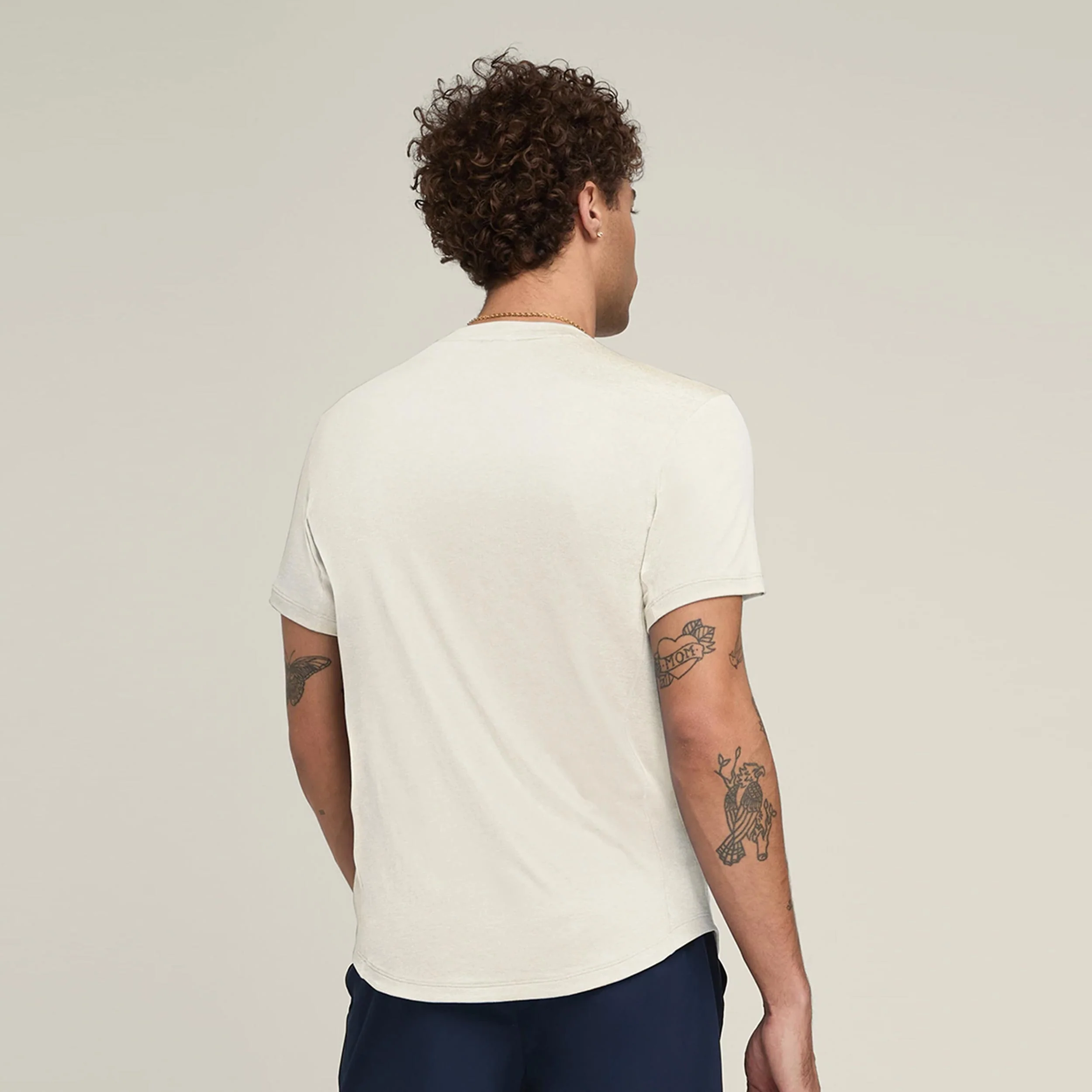 Everyday Performance T-Shirt Herren-Creme - Image 5