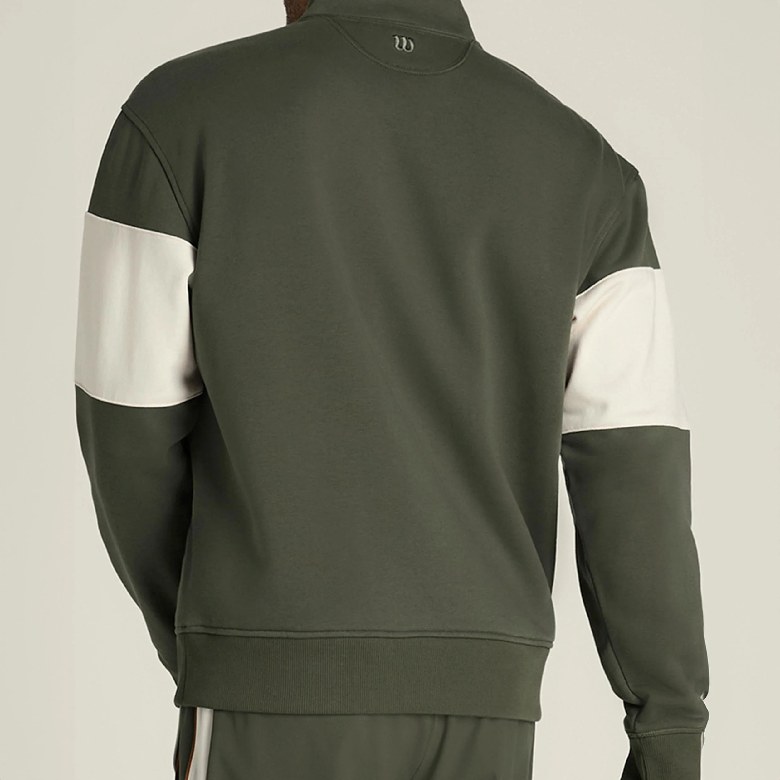 Playstate French Terry 1/2 Zip Sweatshirt Herren-dunkelgrün, sand - Image 2