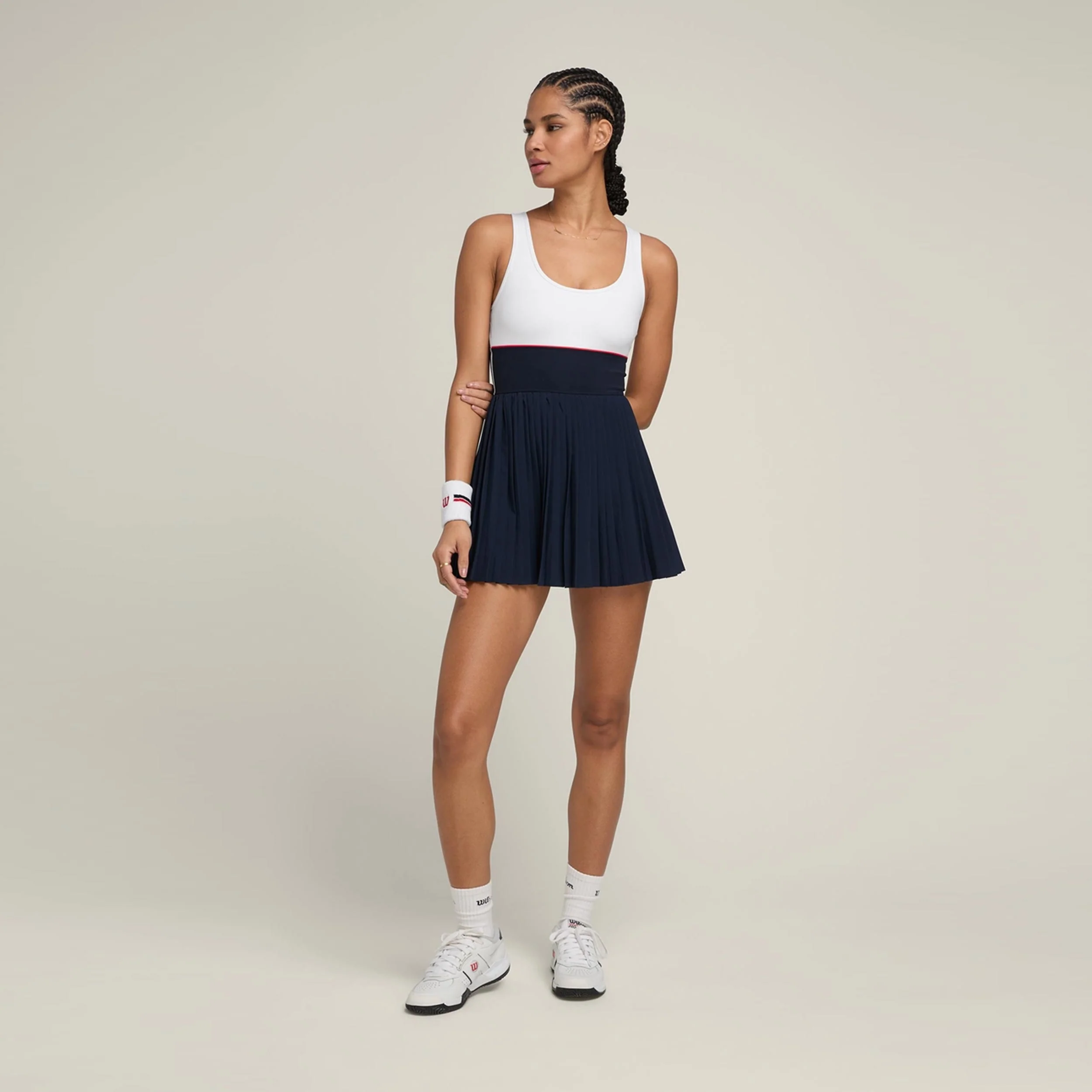 Sportif Kleid Damen-Dunkelblau - Image 6