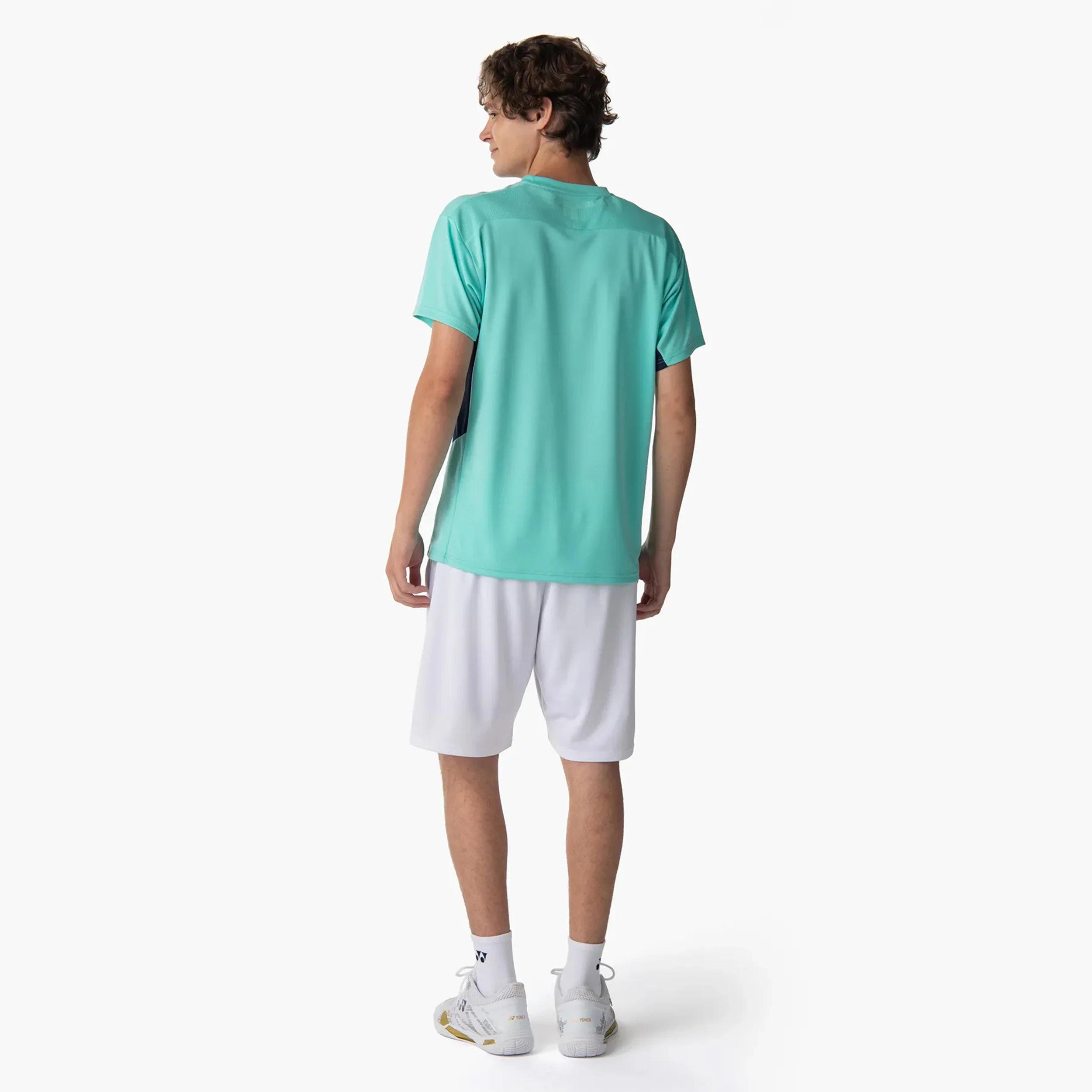 Crew Neck T-Shirt Herren - mint, dunkelblau - Image 3