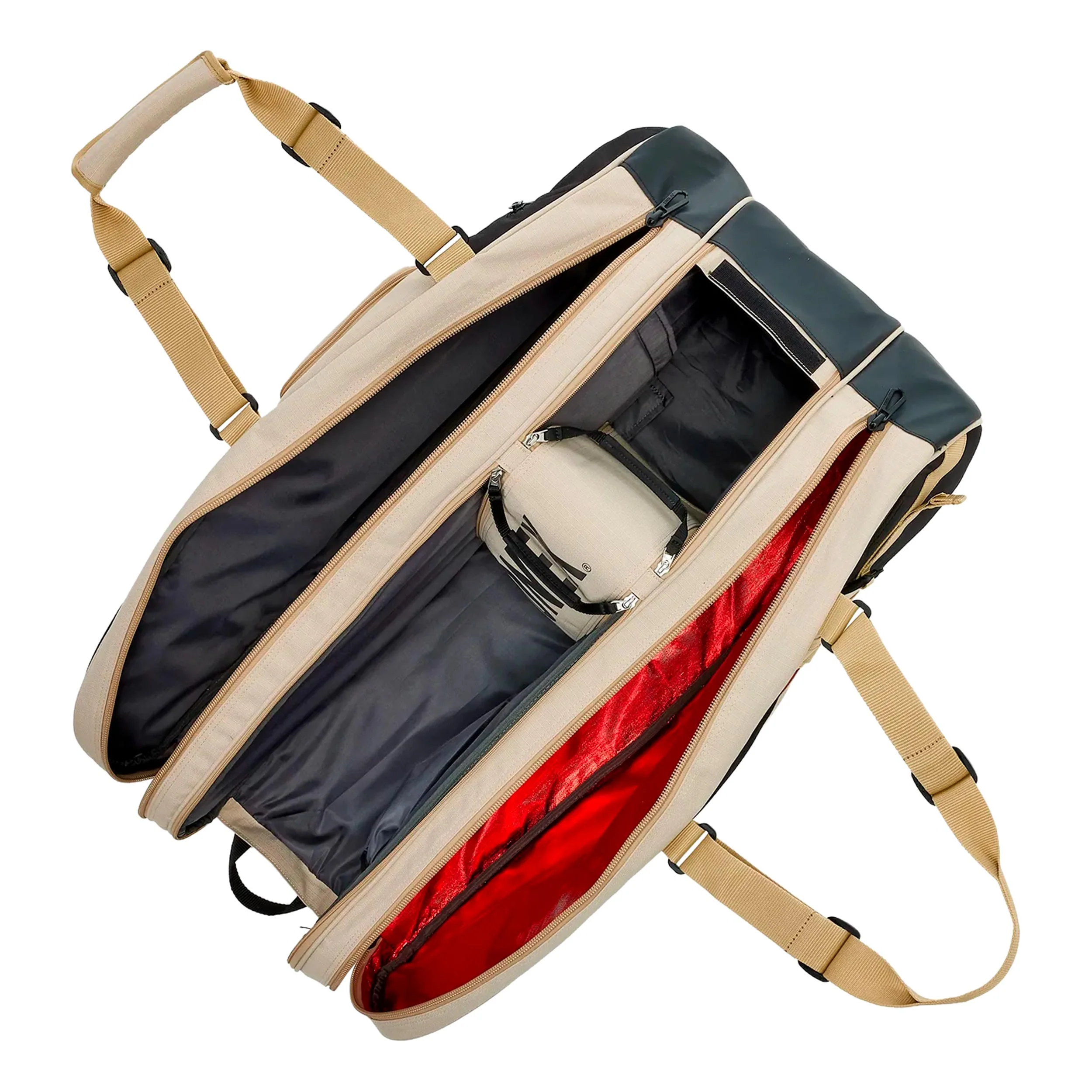 Gearlogic Raquet Bag Schlägertasche -beige, schwarz - Image 4
