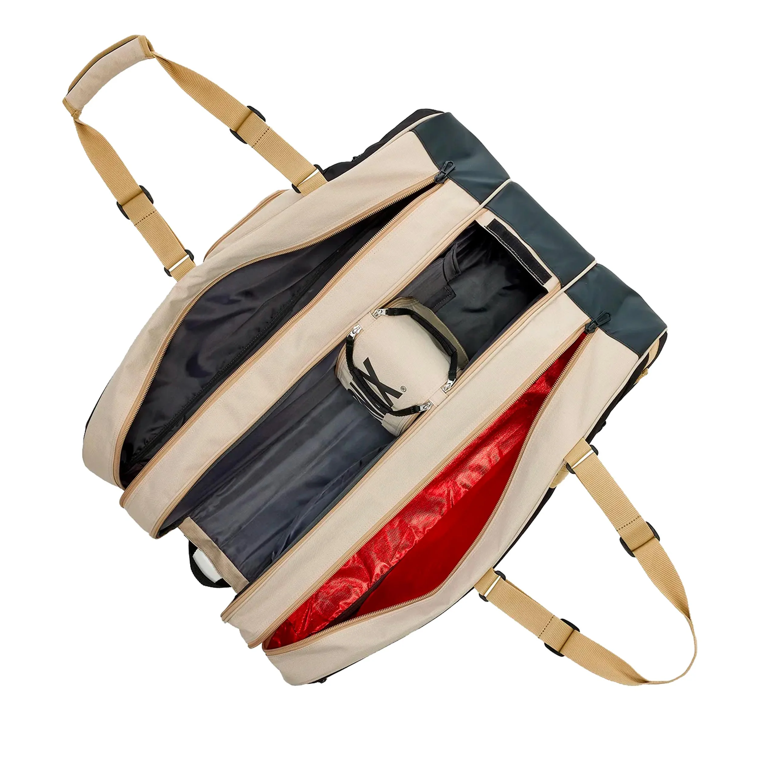 Gearlogic Raquet Bag SchlÀgertasche -beige, schwarz - Image 3